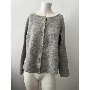 Sezane Paris Gaspard Sweater S Mohair Baby Alpaca Mix Grey Quiet Luxury french